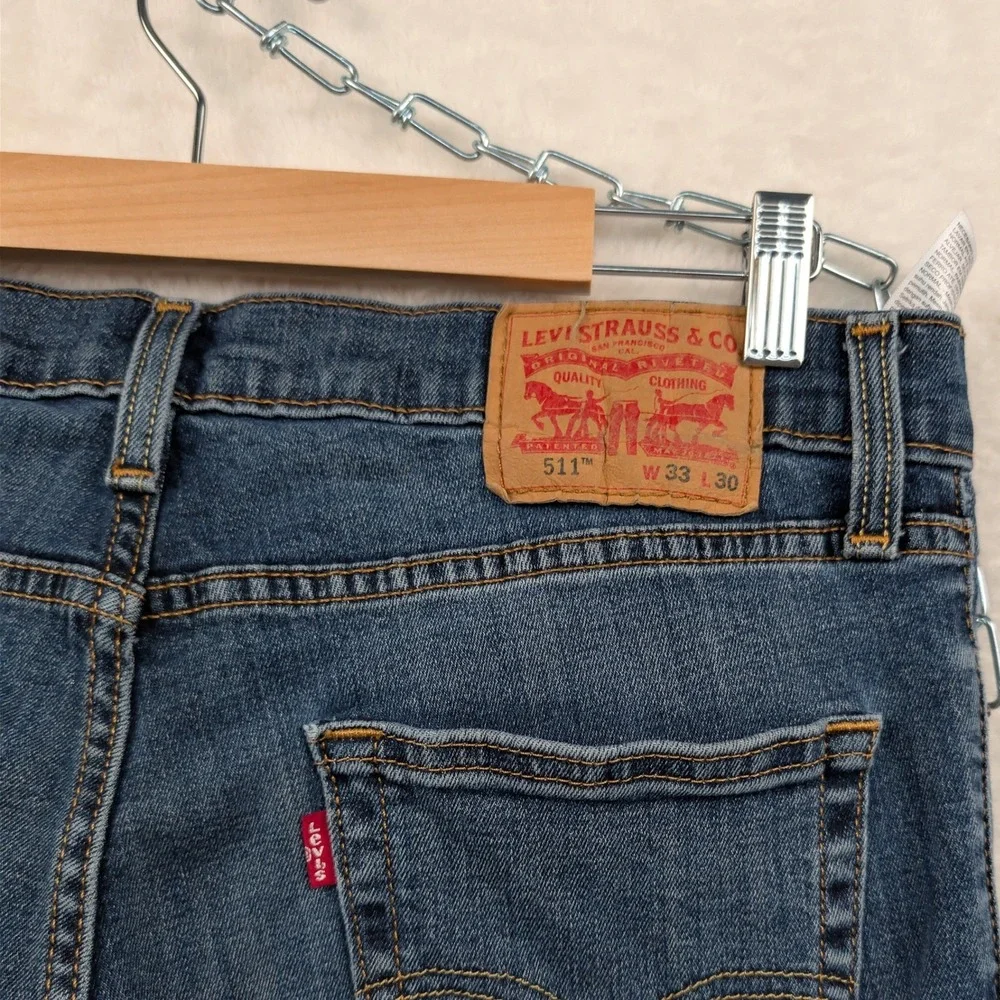 Levi's 511 Jeans Men's 33x29 Blue Faded Slim Fit Red Tab Americana Streetwear